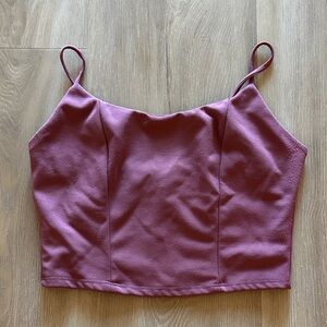Mauve Women's Tank Crop Top